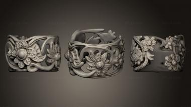Jewelry rings Floral Bracelet 3d model